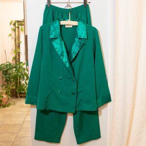 Vintage Emerald Green Victoria's Secret PJ Set